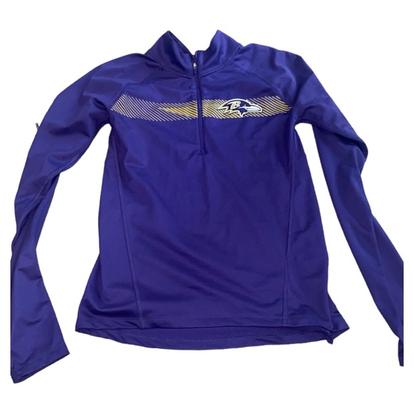 Nike Purple Baltimore Ravens Logo  Half-Zip Raglan Performance Pullover S - Picture 5 of 5
